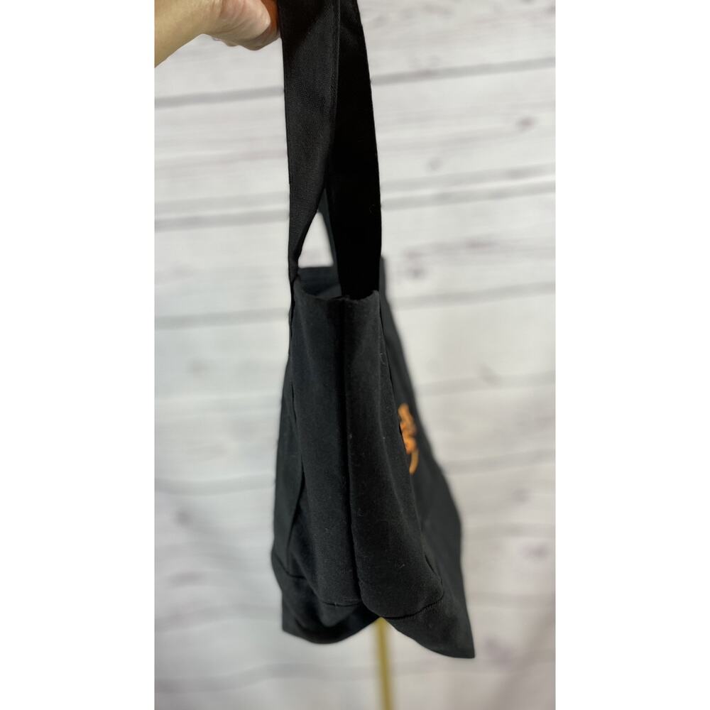 Trader Joe’s Trick-or-Treat Canvas Tote Bag Black Reusable Foldable Shopping - Picture 5 of 5